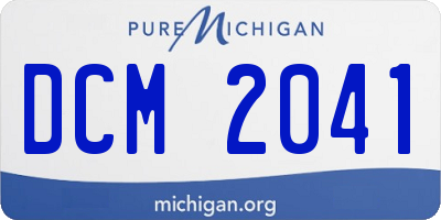 MI license plate DCM2041