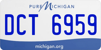 MI license plate DCT6959