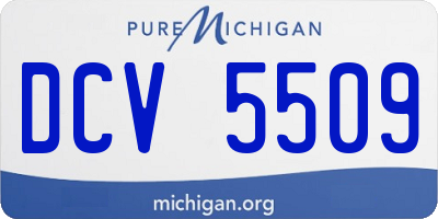 MI license plate DCV5509
