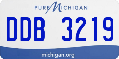 MI license plate DDB3219