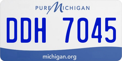 MI license plate DDH7045