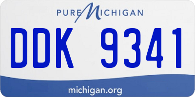 MI license plate DDK9341