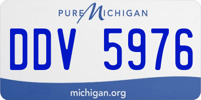 MI license plate DDV5976