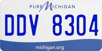 MI license plate DDV8304