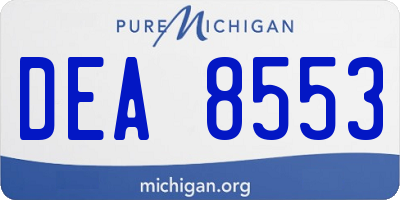 MI license plate DEA8553