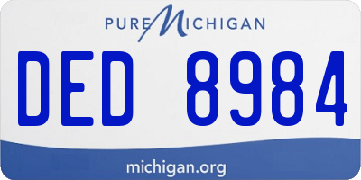 MI license plate DED8984