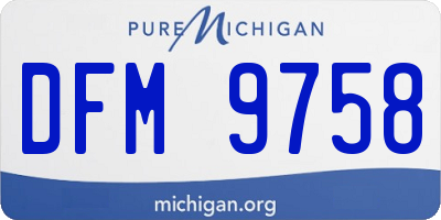 MI license plate DFM9758