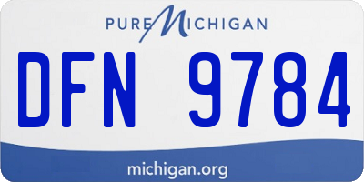 MI license plate DFN9784