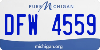 MI license plate DFW4559