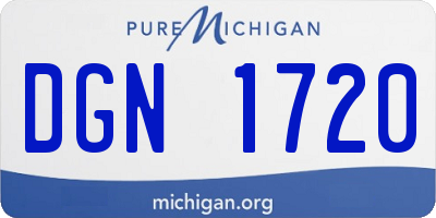 MI license plate DGN1720