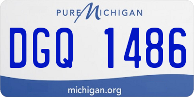 MI license plate DGQ1486