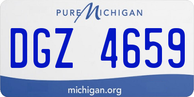 MI license plate DGZ4659
