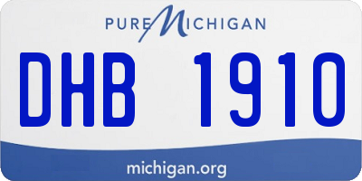 MI license plate DHB1910