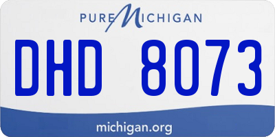 MI license plate DHD8073