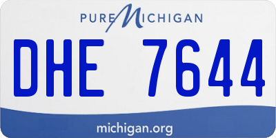 MI license plate DHE7644