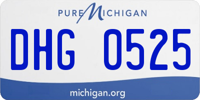 MI license plate DHG0525