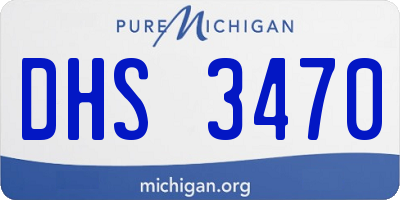 MI license plate DHS3470