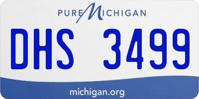 MI license plate DHS3499