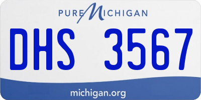 MI license plate DHS3567