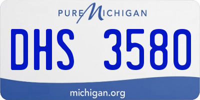 MI license plate DHS3580