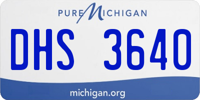 MI license plate DHS3640