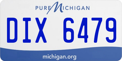 MI license plate DIX6479