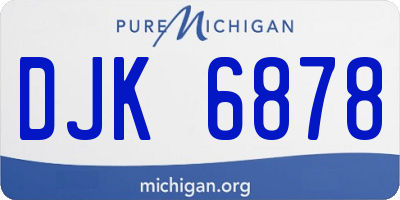 MI license plate DJK6878