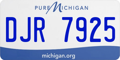 MI license plate DJR7925