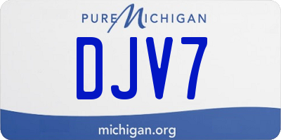 MI license plate DJV7