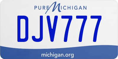 MI license plate DJV777