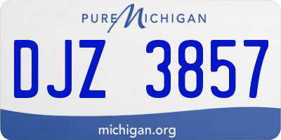 MI license plate DJZ3857