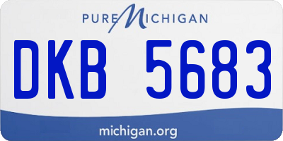 MI license plate DKB5683