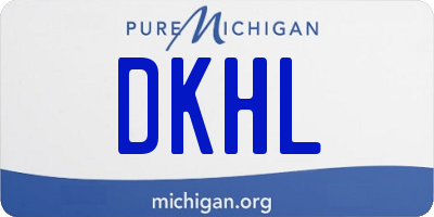 MI license plate DKHL