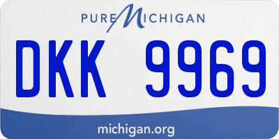 MI license plate DKK9969