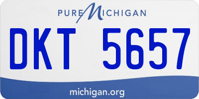 MI license plate DKT5657