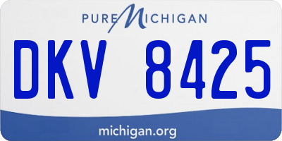 MI license plate DKV8425