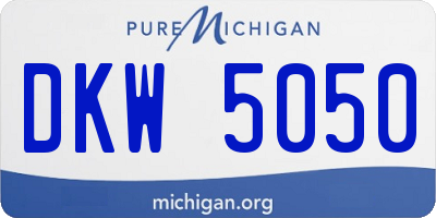 MI license plate DKW5050
