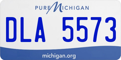 MI license plate DLA5573
