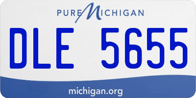 MI license plate DLE5655