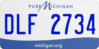 MI license plate DLF2734