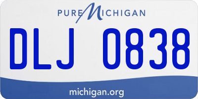 MI license plate DLJ0838