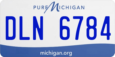 MI license plate DLN6784