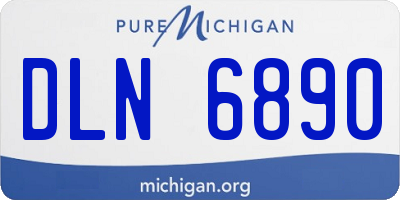 MI license plate DLN6890