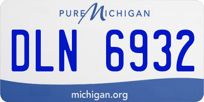 MI license plate DLN6932