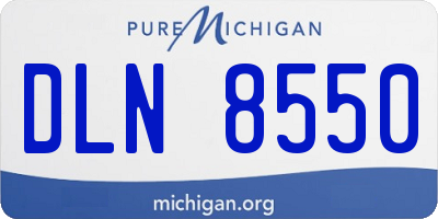 MI license plate DLN8550