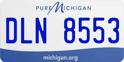 MI license plate DLN8553