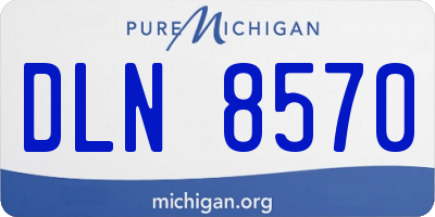 MI license plate DLN8570