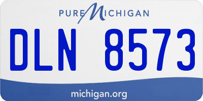 MI license plate DLN8573