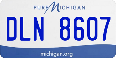 MI license plate DLN8607
