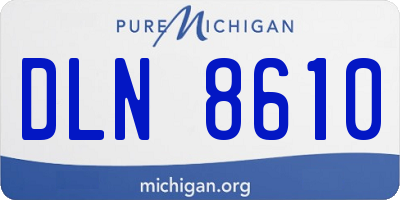 MI license plate DLN8610